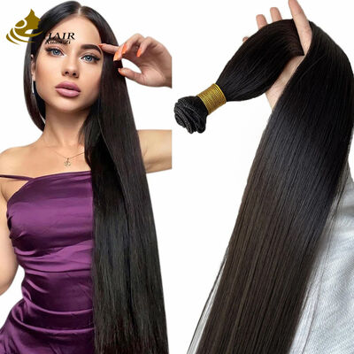 kualitas Rambut Manusia 100% lurus 100g Natural Black Virgin Rambut Manusia Bundle pabrik