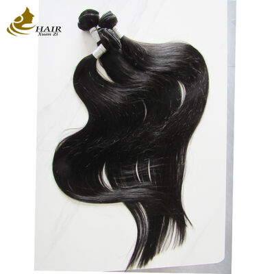 calidad 30 pulgadas natural negro recto doble dibujado crudo sin procesar vietnamita virgen de pelo humano paquetes con cierre fábrica