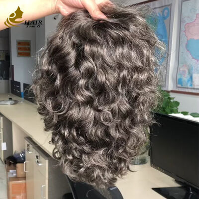 qualità Stile con riga laterale, parrucca in pizzo intero senza cuciture, capelli peruviani, movimento naturale, vestibilità comoda, facile manutenzione, sensazione morbida fabbrica